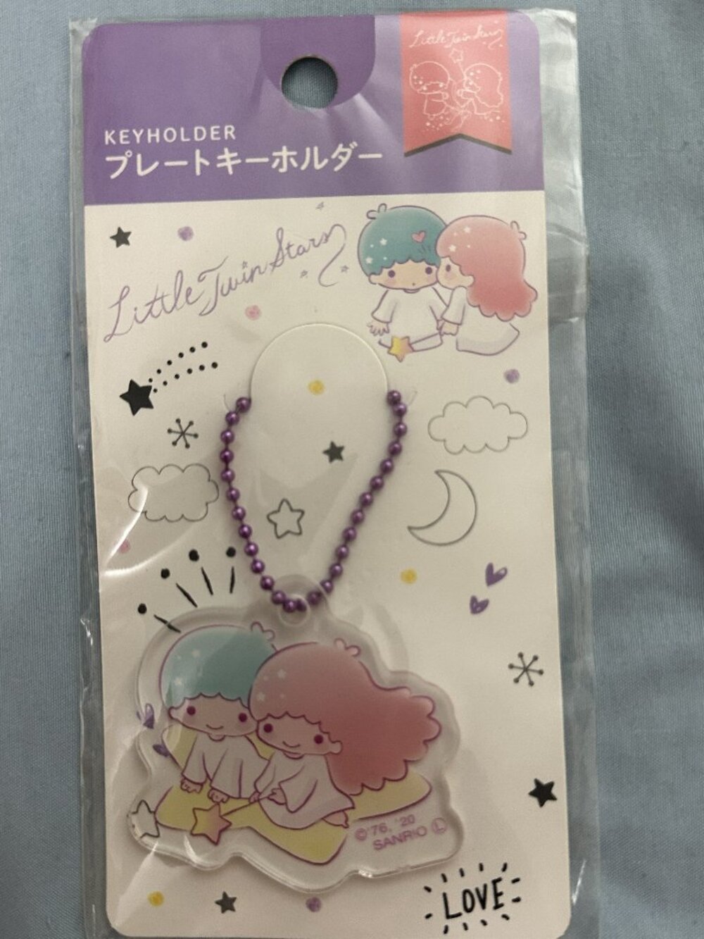 Sanrio Little Twin Stars Acrylic Keyholder Keychain